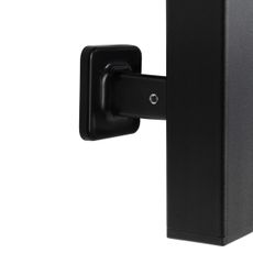 Kúpeľňový rebríkový radiátor s termostatom LARGO 432W/230V, 80,6 cm, IP44, čierny, pravostranný