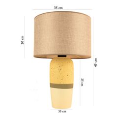 Stolná lampa RAMZES 1xE27/40W/230V béžová/žltá