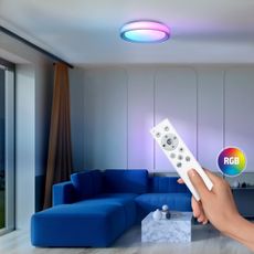 Solight WO8015 - LED RGB Stm. str. svietidlo FLOCO LED/30W/230V+RGB/6W+DO pr.40cm