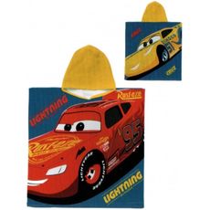 Detské / chlapčenské plážové pončo - osuška s kapucňou Autá / Cars - motív McQueen a Cruz Ramirezová - 100% bavlna - 60 x 120 cm