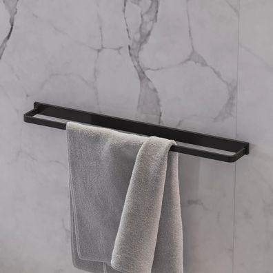 OMNIRES DA70216BL- Nástenný vešiak na uteráky DARLING 61 cm polomatná čierna