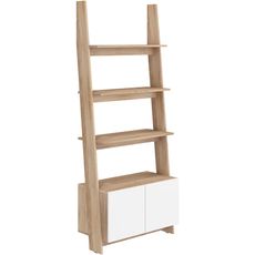 Regál Rack 80-1D sonoma/Biely lesk