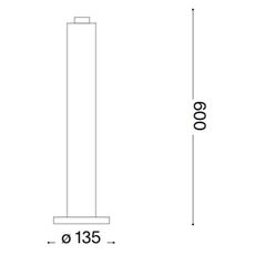 Ideal Lux - Vonkajšia lampa CLIO 1xE27/42W/230V 60 cm IP44 biela