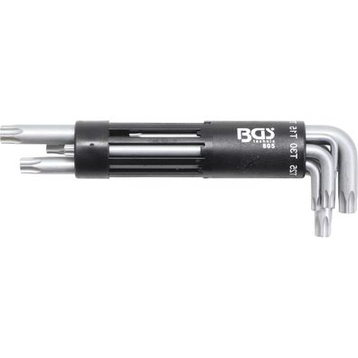 Súprava zahnutých kľúčov | veľmi dlhé | T-profil (pre Torx) s otvorom T10 - T50 | 8dielna BGS 805