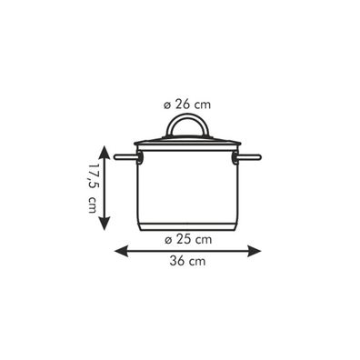 Hrniec VISION s pokrievkou ø 26 cm, 9,0 l