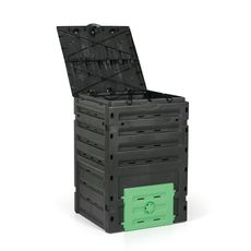 Plastový záhradný kompostér, 450 l, čierny/zelený