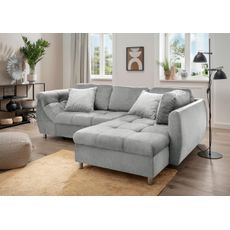 Livetastic ROZKLADACIA ROHOVÁ POHOVKA, textil, strieborná