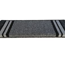 Vopi koberce Nášľapy na schody Gandia sivý obdĺžnik, samolepiaci - 25x80 obdĺžnik (rozmer vrátane ohybu)