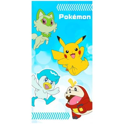 Bavlnená plážová osuška Pokémon - motív Chyť ich všetkých! - 100% bavlna - 70 x 140 cm