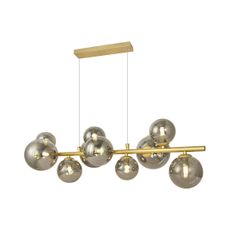 Brilagi - LED Luster na lanku MILLA 10xG9/3W/230V zlatá/dymová