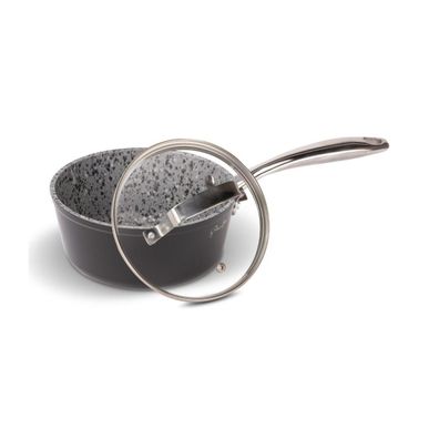 Lamart - Granitová rajnica s pokrievkou 16 cm čierna/šedá/nerez