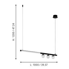 Eglo 99376 - LED Luster na lanku PHIANEROS LED/22W/230V