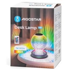 Aigostar-LED RGB Stmievateľná nabíjacia stolná lampa LED/1W/5V 1800mAh 13,5cm + DO