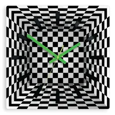 ModernClock Nástenné hodiny Ilusion čiernobiele