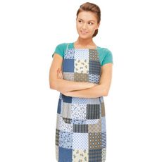 Bellatex Zástěra Adéla Patchwork modrá , 67 x 84cm