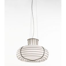 SIRU - Luster na lanku CHAPEAU 2xE14/40W/230V chróm/biela benátske sklo