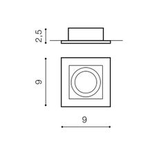 Azzardo AZ0797 - Podhľadové svietidlo PACO 1xGU10/50W/230V