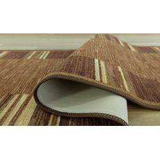 Associated Weavers , AKCIA: 160x90 cm Protišmykový behúň na mieru Adagio 17 hnedý - obšitý zo všetkých strán, hnedá, chodba / predsieň