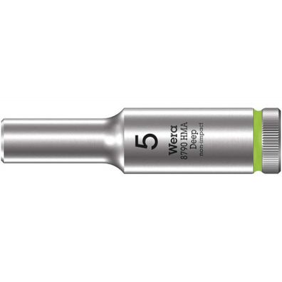 Wera 004501 Nástrčná hlavica Zyklop 1/4" 6 hrana 5 mm typ 8790 HMA - hlboká