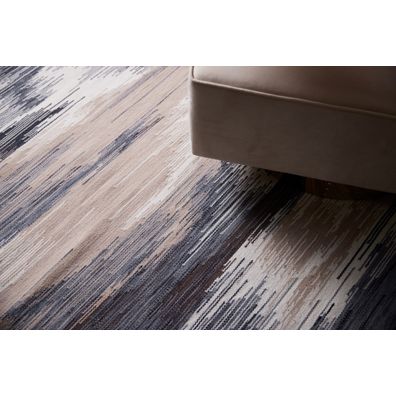 Diamond Carpets India , Ručne viazaný kusový koberec Apollo DESP P92 Charcoal, 120x170, šedá, viacfarebná, chodba / predsieň