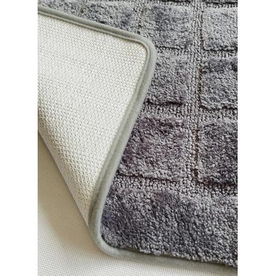 Kúpelňová predložka kocka tmavo sivá 50x80 cm TiaHome