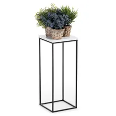 DekorStyle Květinový stojan CHARR 80 cm černý/bílý