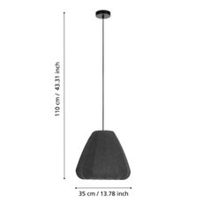 Eglo 43973 - Luster na lanku BARLASTON 1xE27/40W/230V pr. 35 cm