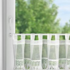KRÁTKA ZÁCLONA NA PÚTKACH ROXANA 30X150 CM BIELA