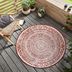 NORTHRUGS - Hanse Home koberce Kusový koberec Twin Supreme 105497 Cayenne kruh – na von aj na doma - 200x200 (priemer) kruh cm