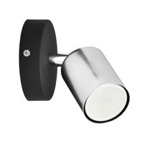 LED Nástenné bodové svietidlo TUNE 1xGU10/4,8W/230V matný chróm/čierna