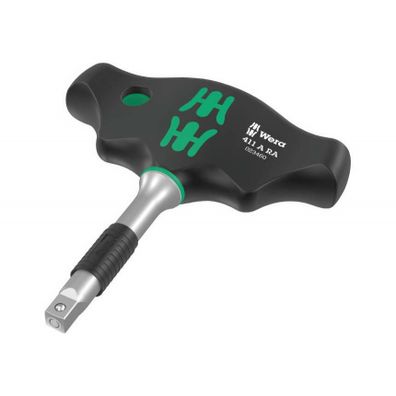 Wera 023460 Ručný držiak zásuviek typ 411 RA s T-rukoväťou a 1/4" adaptérom