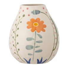 Krémová ručne maľovaná váza z kameniny (výška 17 cm) Taza – Bloomingville