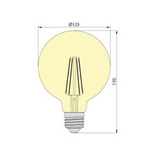 LED Žiarovka LEDSTAR AMBER G125 E27/8W/230V 2200K