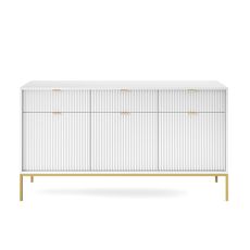 Piaski Komoda Nova 154 cm bílá/zlatá