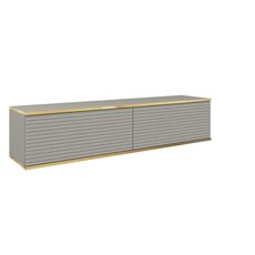 Piaski Závěsný televizní stolek Oro MDF 135 cm  šedý/zlatý