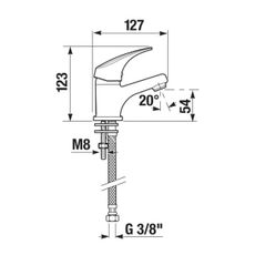 JIKA H3111N10041101 - Umyvadlová batéria TALAS 12,3 cm lesklý chróm