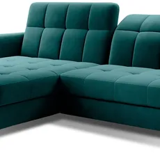Eltap Rohová rozkládací sedací souprava LORELLE 225 cm Mat Velvet 75 zelená levá