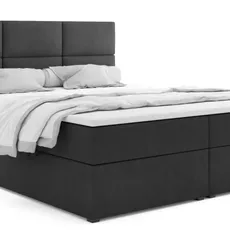 Posteľ Boxspring Aksamite, 200x160, čierna (Mono 248)