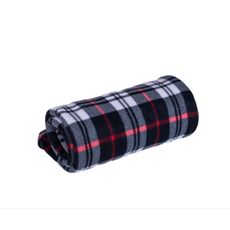 Deka Fleece karo čierna 150x200cm TiaHome