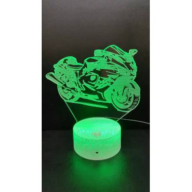 3Dmix 3DL-CLK023 – 3D LED nočná lampa - Motocykel (Hodiny s budíkom)