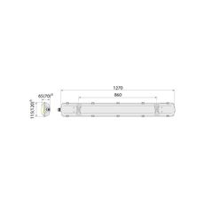 Technické žiarivkové svietidlo 2xG13/18W/230V IP65 1270 mm