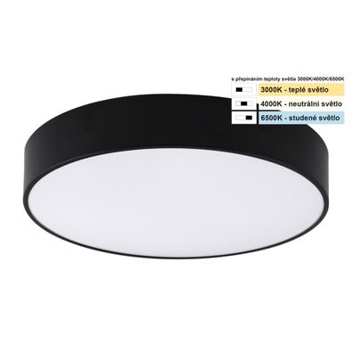 Top Light - LED Kúpeľ. stropné svietidlo PETAL LED/24W/230V IP44 pr. 35 cm čierna