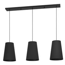 Eglo 390133 - Luster na lanku PETROSA 3xE27/40W/230V čierna