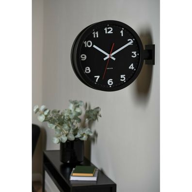 Karlsson 5966BK obojstranné nástenné hodiny 38 cm