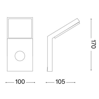 Ideal Lux - LED Vonkajšie svietidlo so senzorom STYLE LED/9W/230V CRI 90 IP54 antr