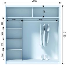 Šatní skriňa so zrkadlom SABRINA 203x215 cm dub sonoma
