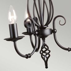 Elstead ART3-BLACK - Luster na reťazi ARTISAN 3xE14/60W/230V