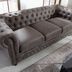 Dizajnová trojsedačka Chesterfield II 205 cm antik sivá