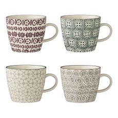 Sada 4 kameninových hrnčekov Bloomingville Karine Mugs