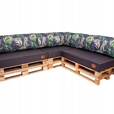 Golden Garden Paletové sedenie GG08 - Podsedáky a Vankúše 3ks × 120/80/15 + 3ks x 120cm/40cm/15cm + 1ks 60/40/15 - grafitová / p